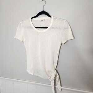 FAHERTY Hazel Tie Hemp Organic Cotton Blend T-Shirt